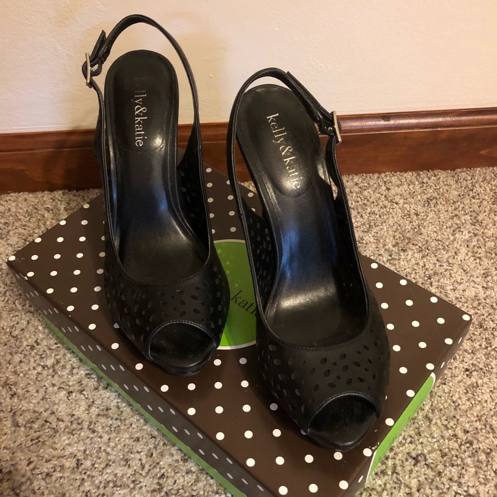 Kelly & Katie black heels